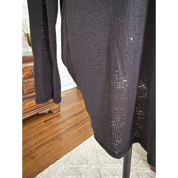 LULULEMON Black Uncovered Tall Long Sleeve Back Tie Top Womens Size 10 - Picture 4 of 9